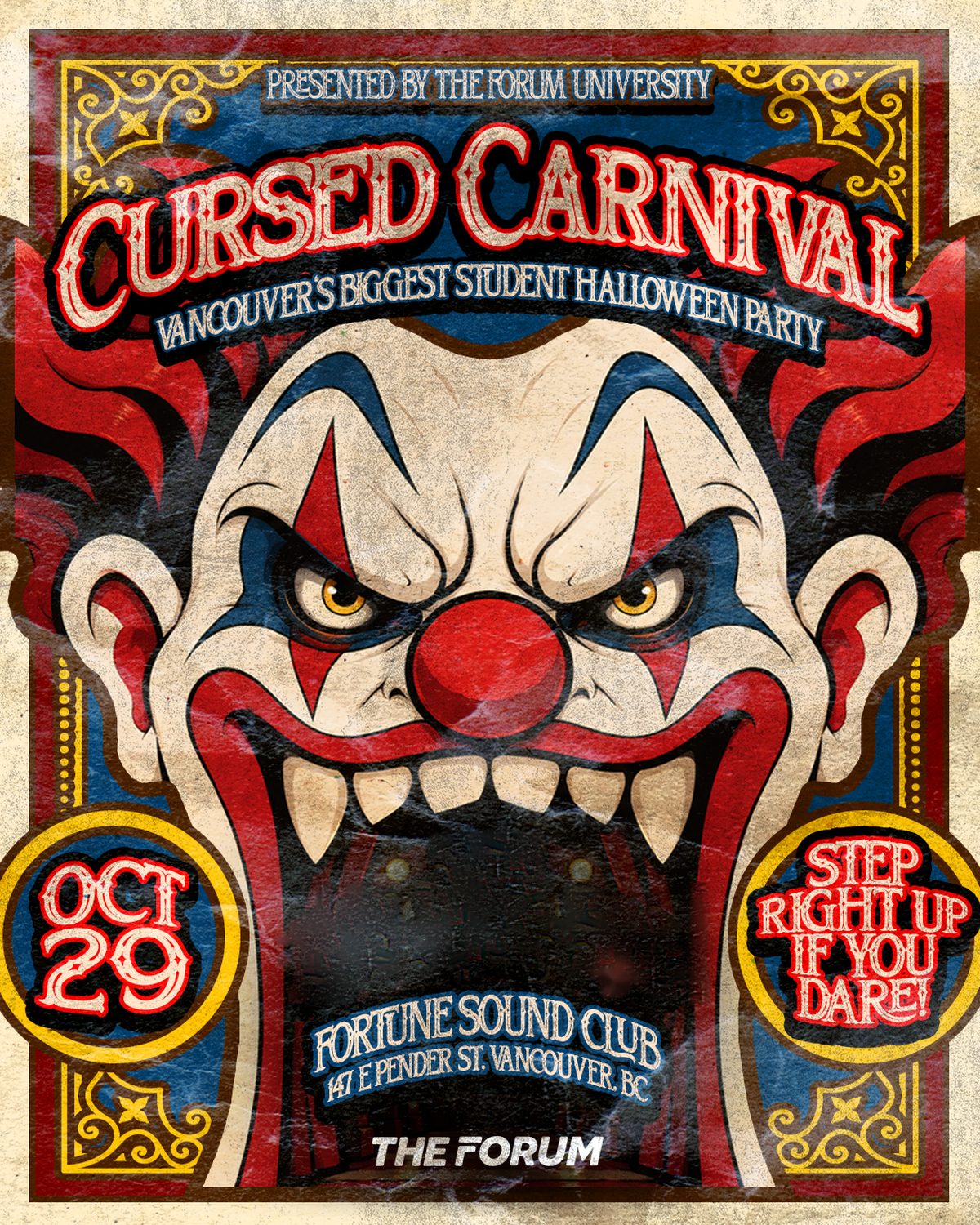 CURSED CARNIVAL 2026 — Vancouver's Biggest Student Halloween Party, Thursday Oct 29th
